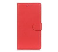 COQUE Custodia per Xiaomi 15T Cover,Custodia per Telefono in Pelle di Mucca Classico Modello Lychee con Slot per Schede Antiurto Flip Folio Protettivo per Xiaomi 15T-Rosso