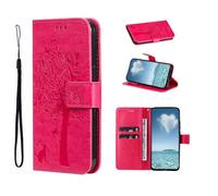 COQUE Custodia per Xiaomi 17 Pro Designum Papilionis Arboris Habet Crumena Cum Foraminibus Chartaceis Xiaomi 17 Pro-Rosso rosa