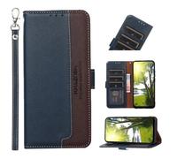 COQUE Custodia per Xiaomi 17T Pro,la Custodia Del Telefono Con Spazzola Antifurto RFID Con Slot per Scheda Anti-Shock per la Protezione Flip Folio Motorola Moto G7-Blu