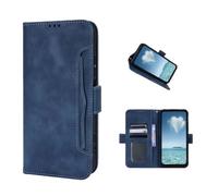 COQUE Custodia per ZTE nubia Neo 3 GT 5G, Portafoglio laterale magnetico multi-scomparto per biglietti da visita, Cover protettiva ZTE nubia Neo 3 GT 5G-Blu