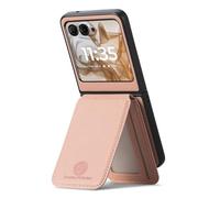 COQUE Custodia porta carte sottile per Motorola Razr 70 con supporto magnetico, protezione RFID, custodia per telefono portafoglio antiurto anti-caduta per Motorola Razr 70-Rosa