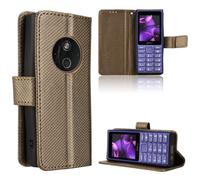 COQUE Custodia Portafoglio con Texture Tessuta Magnetica e-Oro | Slot per Carte per HMD 210 4G 2026, Custodia a Sportello per HMD 210 4G 2026