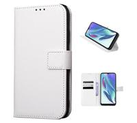 COQUE Custodia Portafoglio con Texture Tessuta Magnetica e Slot per Carte per Oukitel C59 Pro, Custodia a Sportello per Oukitel C59 Pro-Bianco