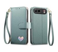 COQUE Custodia portafoglio cuore supporto ZTE nubia Air Pro-Blu