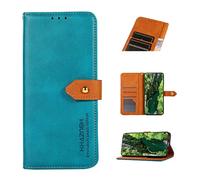 COQUE Custodia Samsung Galaxy A14 5G Cover, 2 Colori Mucca Texture Pattern Custodia con Slot per Schede Antiurto Flip Folio Protettivo per Samsung Galaxy A14 5G-Blue