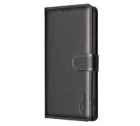 COQUE Custodia Tecno Spark 40 Pro Plus RFID Motivo Piccola Grana Di Litchi 3 Scomparti Portafoglio Custodia Protettiva Tecno Spark 40 Pro Plus-Nero
