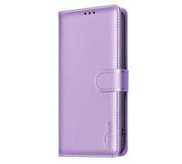 COQUE Custodia Tecno Spark 40 Pro Plus RFID Motivo Piccola Grana Di Litchi 3 Scomparti Portafoglio Custodia Protettiva Tecno Spark 40 Pro Plus-Viola