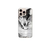 Coque Iphone 16 Pro - Maniacase - Lupo e Lupa - Nero e Bianco - Flessibile - Unisex