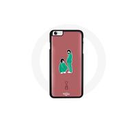 Coque iPhone 6 - Ji Yeong & Kang Sae Byeok - Squid Game - Morbida - Rosa - Sintetico