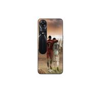 Coque - MANIACASE - Oppo A78 5G - Nero - CRISTIANO RONALDO MESSI GOAT - Morbida