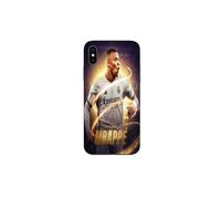Coque Maniacase per iPhone XS Kylian Mbappe Sfondo Real Madrid