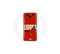 Coque - MANIACASE - Samsung Galaxy J3 2017 - La casa di carta Lisbona - Morbido - Rosso