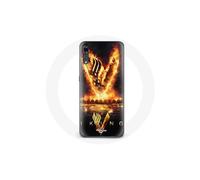 Coque per Huawei P20 Pro Vikings Serie Stagione 6 logo V Spada di Fuoco Fondo Nero