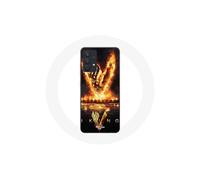 Coque per Samsung Galaxy A13 4G / A13 4G Lite Vikings Serie Stagione 6 logo V Spada di Fuoco Fondo Nero