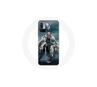Coque per Xiaomi Poco M3 Pro Vikings Serie Stagione 6 Logo Ragnar Lothbrok V Spada Grigia Fondo Nebbioso