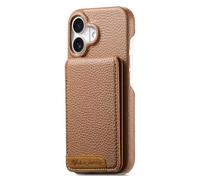 COQUE Portafoglio Custodia per Apple iPhone 17 con Blocco RFID, Supporto Bidirezionale, Protezione Anti-Caduta e Design in Pelle Premium Custodia per Apple iPhone 17-Marrone