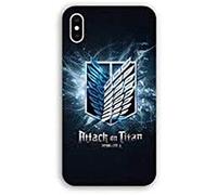 Coque pour iphone X/XS Manga Attaque Titans Noir