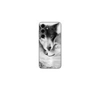Coque Samsung Galaxy S24 FE Il lupo e la lupa Animale nero e bianco Maniacase
