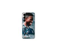 Coque Samsung Galaxy S25 Plus Vinicius JR Real Madrid Blu Wallpaper Maniacase