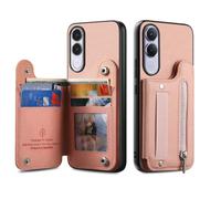 COQUE Twill Portafoglio RFID Vivo V70 FE, Porta Carte-Rosa