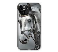 CoqueDiscount - Cover per iPhone 12 Pro Max, motivo: cavallo, colore: Bianco