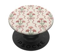 Coquette Aesthetic Floral Bloom Pink Bow Pretty Flower Girly PopSockets PopGrip Adesivo