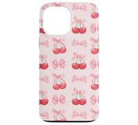 Coquette Aesthetic Pink Bow and Cherry Pattern Custodia per iPhone 13 Pro Max