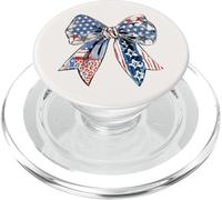 Coquette American Bow 4th of July Freedom Cute Girl Rosso Blu PopSockets PopGrip per MagSafe