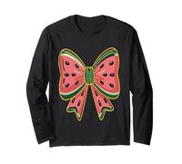 Coquette Anguria Bow Camicia Carino Estate Freddo Frutta Grafica Maglia a Manica