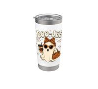 Coquette Boo-Jee Halloween fantasma leopardato fiocco donna ragazza Bicchiere termico in acciaio inox doppia parete