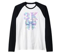 Coquette Bow 3K I'm Ready for 3K Girl Kid Preppy Girly PreK3 Maglia con Maniche Raglan