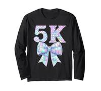 Coquette Bow 5K I'm Ready for 5K Girl Kid Preppy Girly PreK5 Maglia a Manica