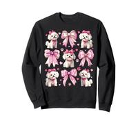 Coquette Bow Bichon Frise Dog Mom Nastro Rosa Ragazza Felpa