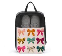 Coquette Bow Bold Glitter Brushstroke Style Borsa per scarpe da viaggio Uso quotidiano Anti-polvere Portascarpe Golf