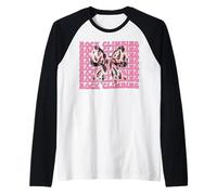 Coquette Bow Boulder Arrampicata Boulder Climber Girl Maglia con Maniche Raglan