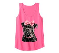 Coquette Bow Cane Corso Cane Mamma Nastro Rosa Ragazza Canotta