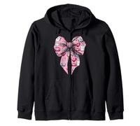 Coquette Bow Cardiac Nurse CVICU ICU CICU Cardiologia Infermieristica Felpa con Cappuccio