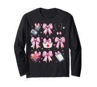 Coquette Bow Cardiac Nurse CVICU ICU CICU Cardiologia Infermieristica Maglia a Manica