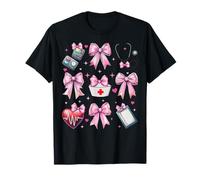 Coquette Bow Cardiac Nurse CVICU ICU CICU Cardiologia Infermieristica Maglietta