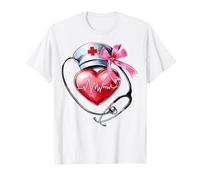 Coquette Bow Cardiac Nurse CVICU ICU CICU Cardiologia Infermieristica Maglietta