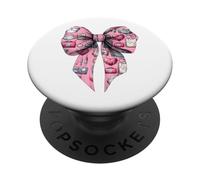 Coquette Bow Cardiac Nurse CVICU ICU CICU Cardiologia Infermieristica PopSockets PopGrip Adesivo