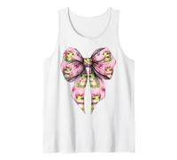 Coquette Bow Frog Carino Anfibio Modello Rosa Mamma Ragazza Canotta