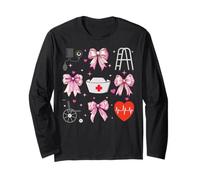 Coquette Bow Geriatric Nurse Nursing Girl Gerziatry Maglia a Manica