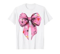 Coquette Bow Geriatric Nurse Nursing Girl Gerziatry Maglietta
