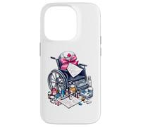 Coquette Bow Geriatric Nurse Nursing Sedia a rotelle Gerziatria Custodia per iPhone 14 Pro