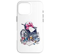 Coquette Bow Geriatric Nurse Nursing Sedia a rotelle Gerziatria Custodia per iPhone 16 Pro Max