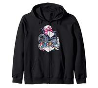 Coquette Bow Geriatric Nurse Nursing Sedia a rotelle Gerziatria Felpa con Cappuccio
