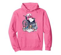 Coquette Bow Geriatric Nurse Nursing Sedia a rotelle Gerziatria Felpa con Cappuccio