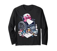 Coquette Bow Geriatric Nurse Nursing Sedia a rotelle Gerziatria Maglia a Manica