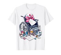 Coquette Bow Geriatric Nurse Nursing Sedia a rotelle Gerziatria Maglietta